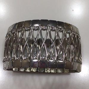 Bracelet silver with rhinestones